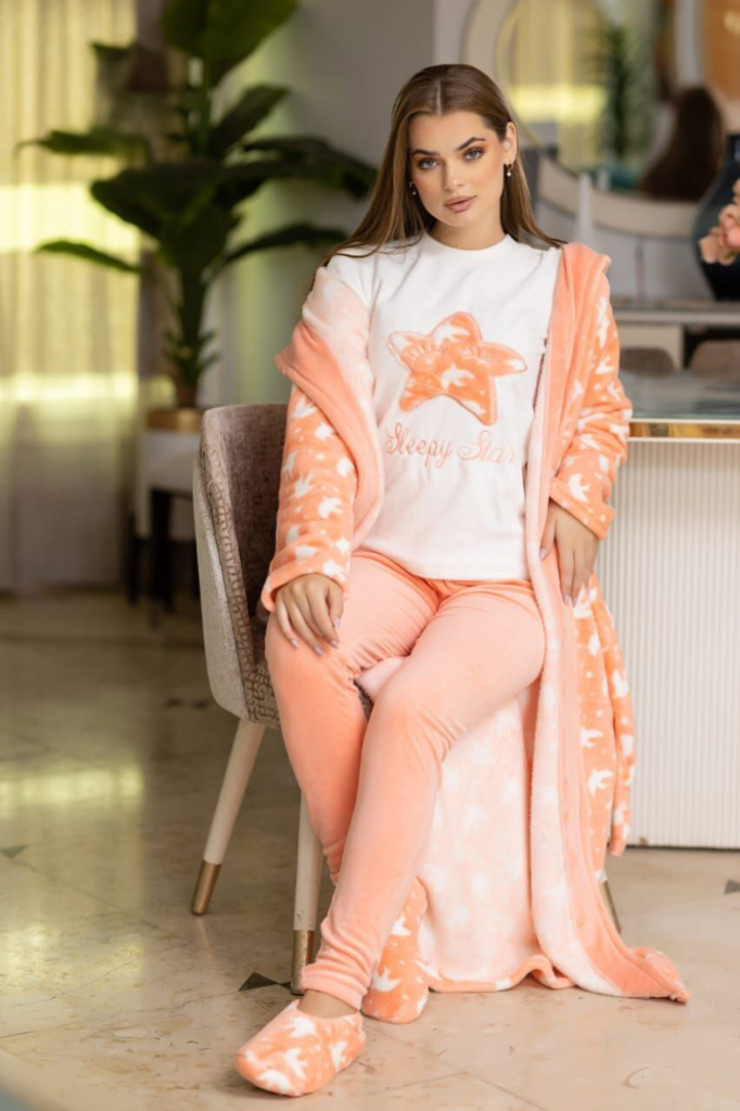 Home wear - Velvet set 4 pieces - Star
