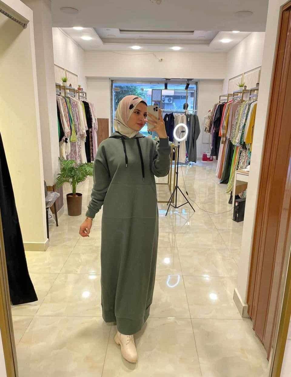 Oversized Milton Cotton Dress with Hoodie