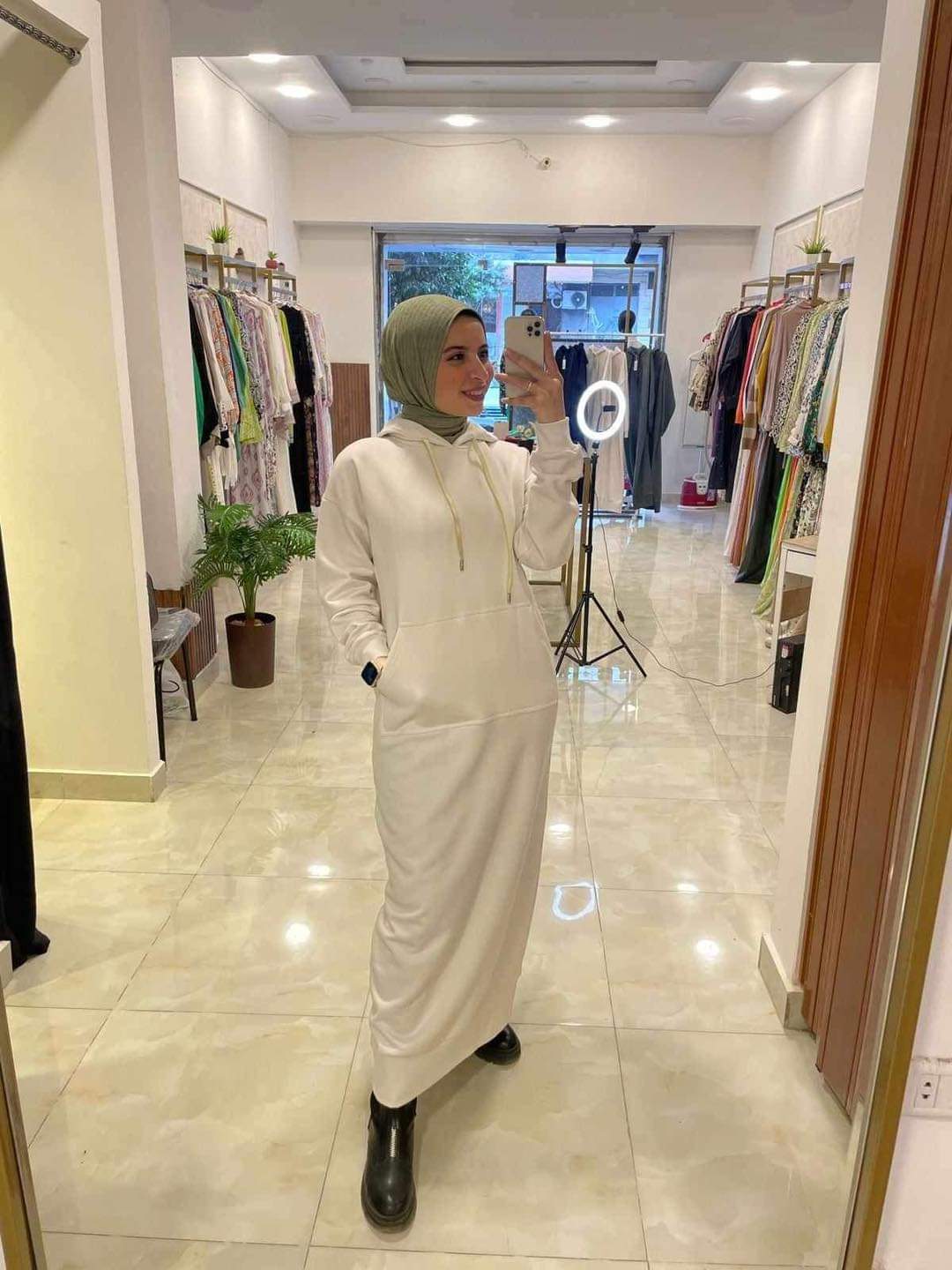 Oversized Milton Cotton Dress with Hoodie