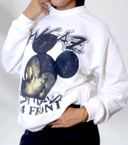 Mickey Sweatshirt with Strass