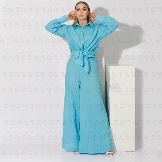 Two-Piece Shirt and Trouser Ensemble - EMY & ROSE Boutique