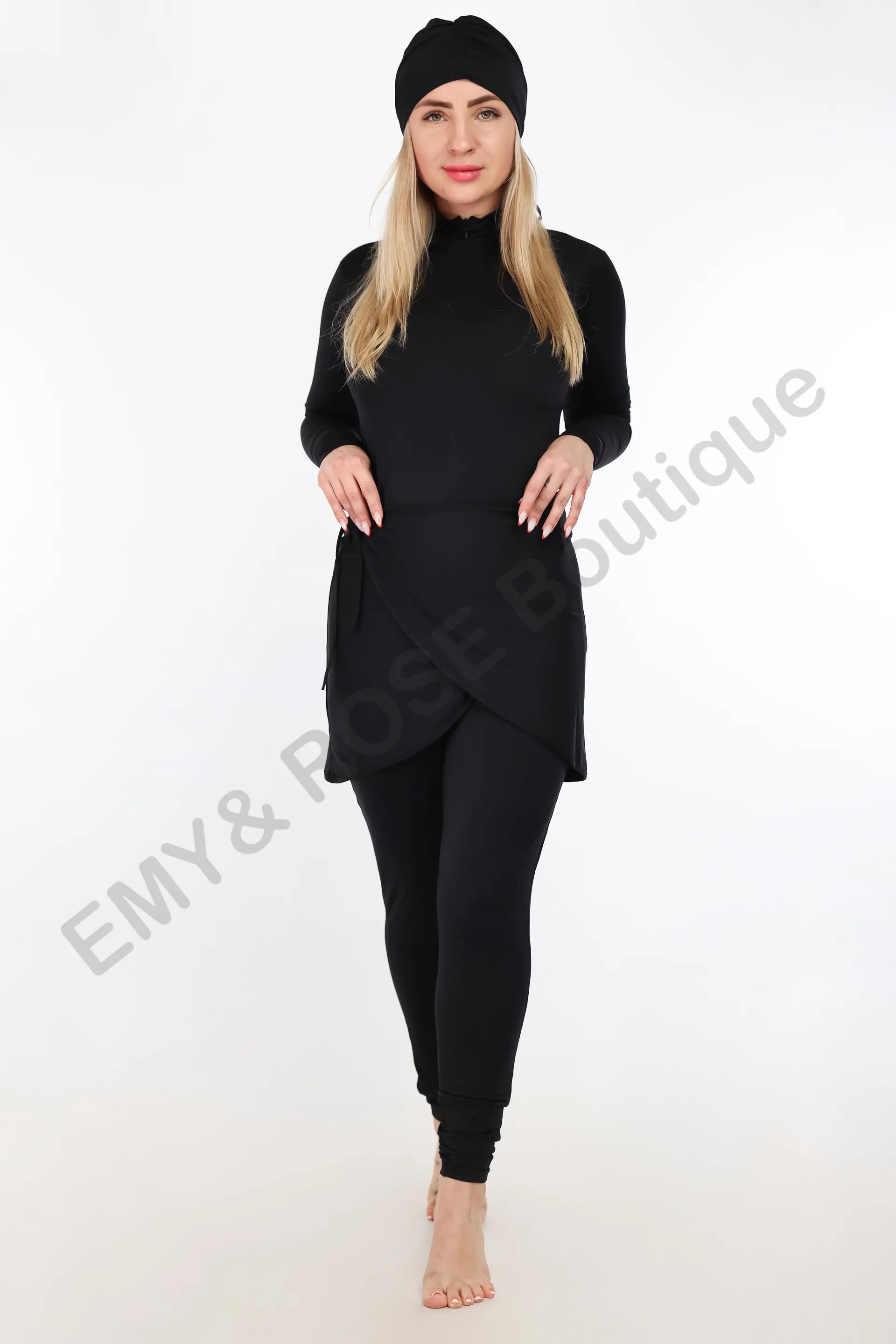 Solid Black Swimsuit - EMY & ROSE Boutique