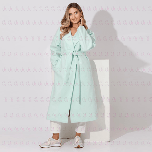 Sensational Light Tiffany Long Coat - EMY & ROSE Boutique