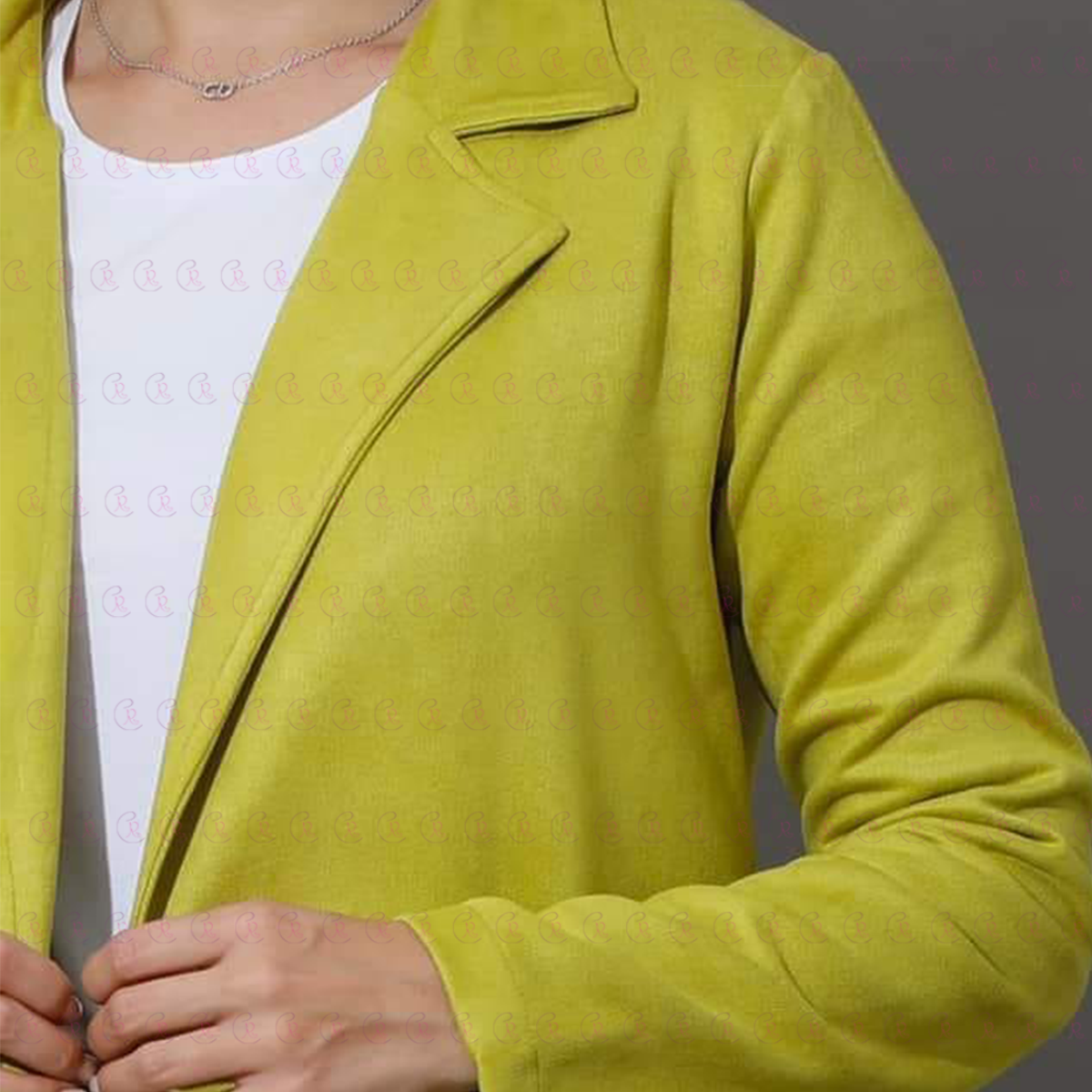 Open Front Knee Cardigan  -  Suede Lime Green