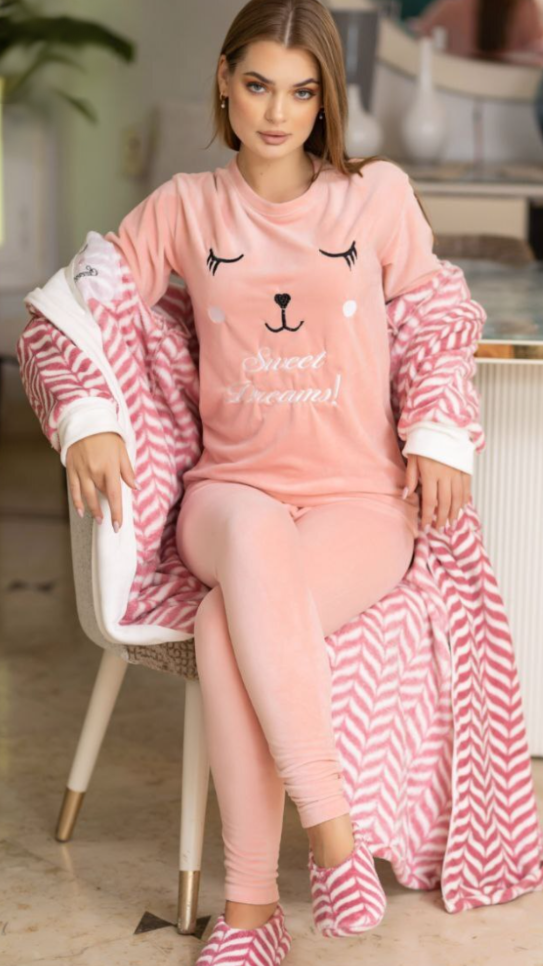 Home wear - Velvet Set - 6 pieces 2 Colors