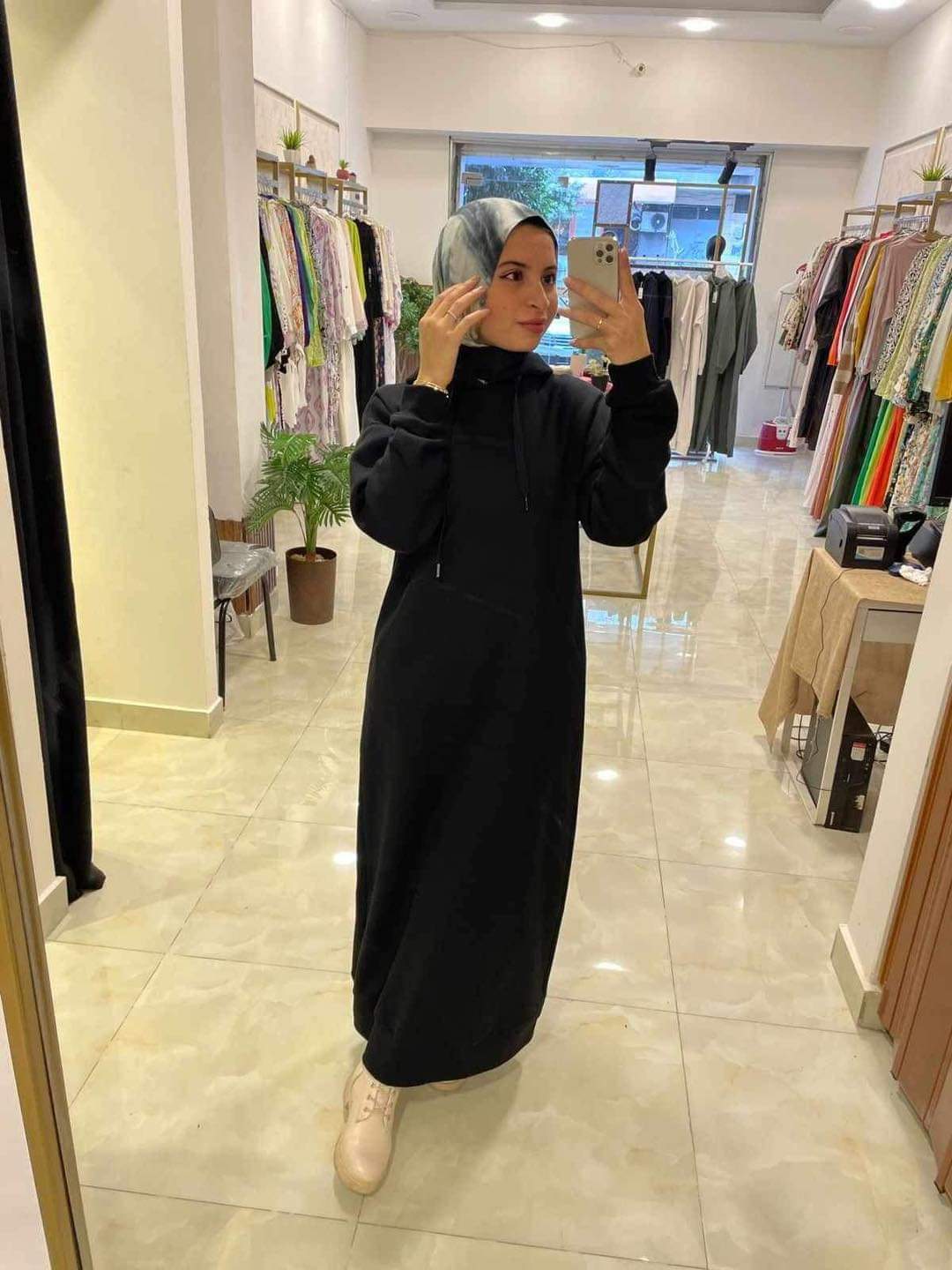 Oversized Milton Cotton Dress with Hoodie