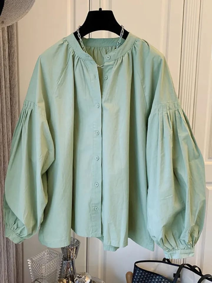 Wide Sleeves Shirt Oversized Shirt - EMY & ROSE Boutique