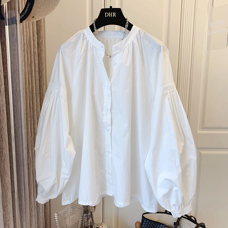 Wide Sleeves Shirt Oversized Shirt - EMY & ROSE Boutique