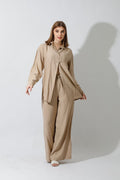 Spanish Linen - Relaxed Fit Beige Set Shirt + Pants