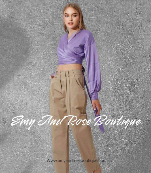 Wide Leg - Gabardine Pants - EMY & ROSE Boutique