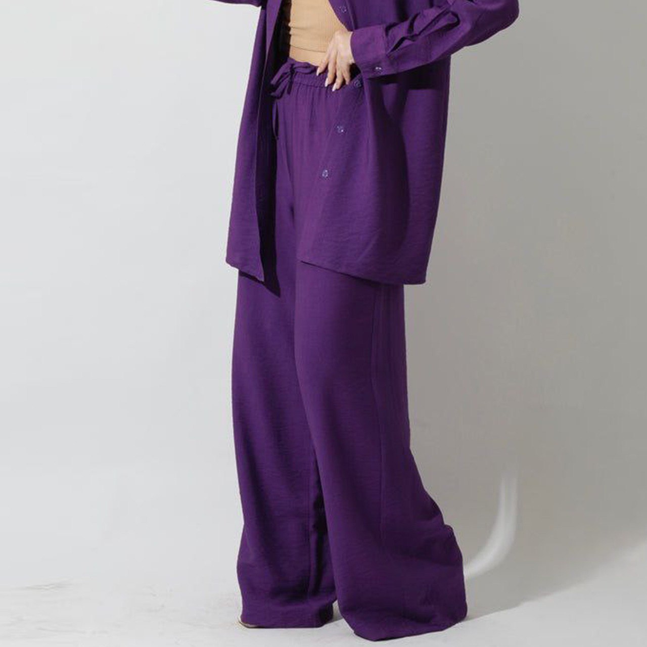 Spanish Linen-  Purple Co-ord