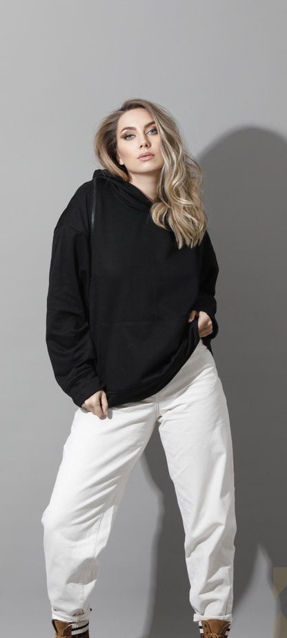 Sweet-shirt Milton Long Sleeves Zipped Oversized Hoodie