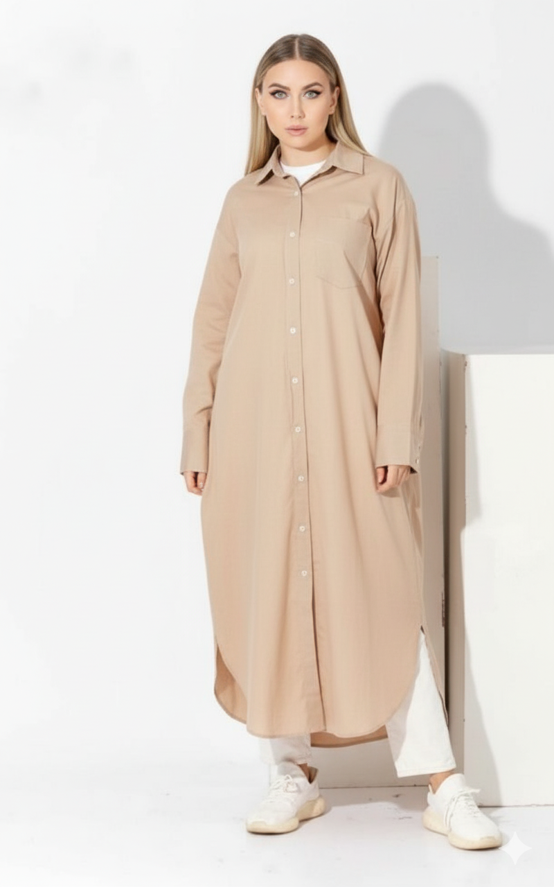 Extra Long Oversized Shirt - Dress Shirt