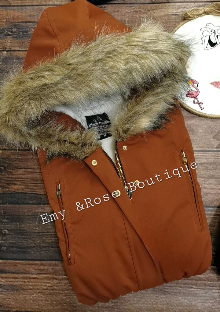 Gabardine Jacket Line with Fur