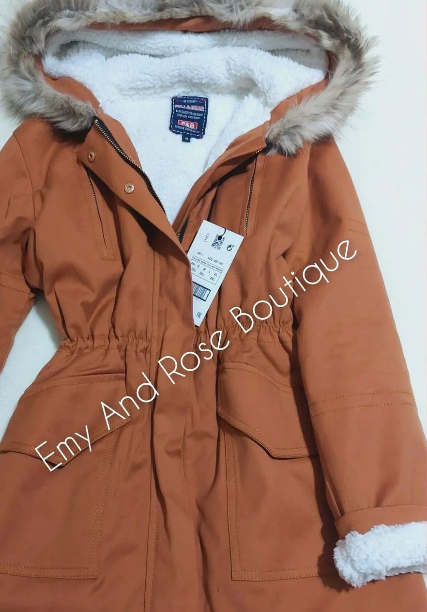 Gabardine Jacket Line with Fur