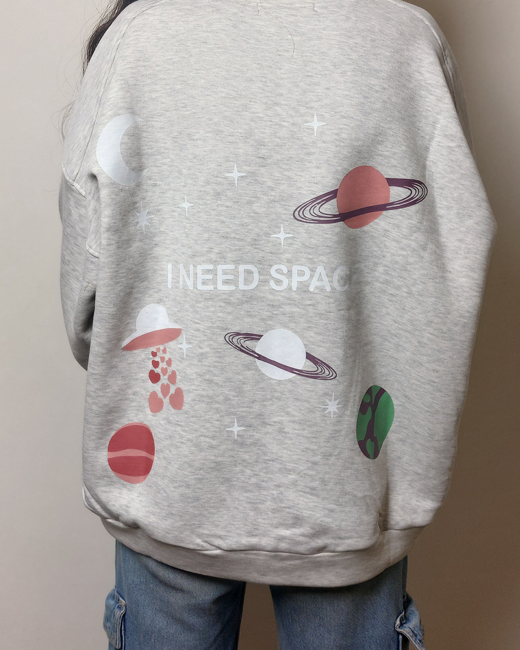 Cotton - Oversized Printed Sweatshirt - Loose  fit