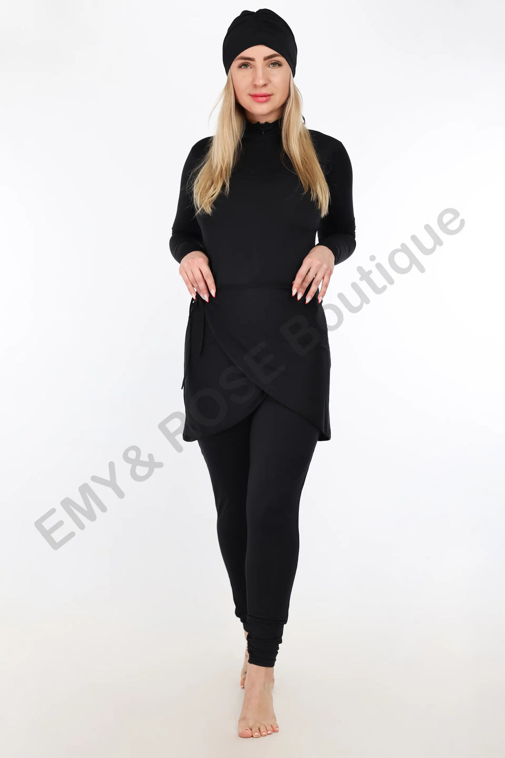 Solid Black Swimsuit - EMY & ROSE Boutique 