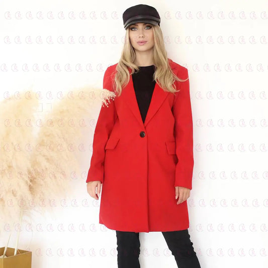Bold Red Coat - EMY & ROSE Boutique 