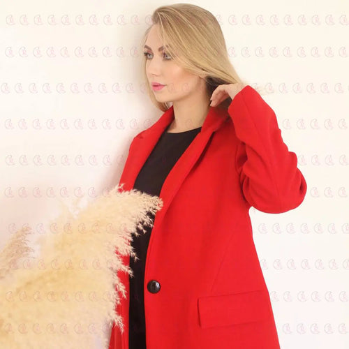 Bold Red Coat - EMY & ROSE Boutique 
