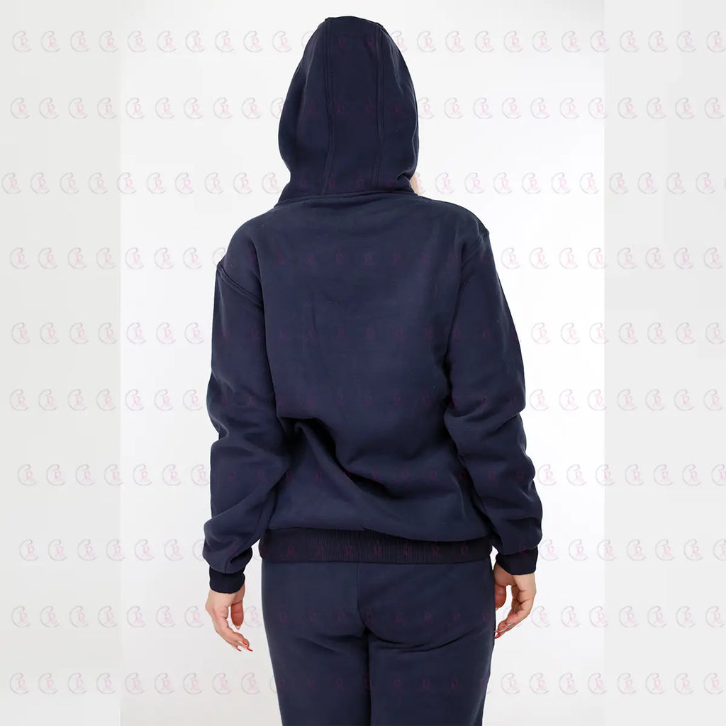 Navy - Hoodie Cotton Tracksuit Heavy Milton - Padded - EMY & ROSE Boutique 