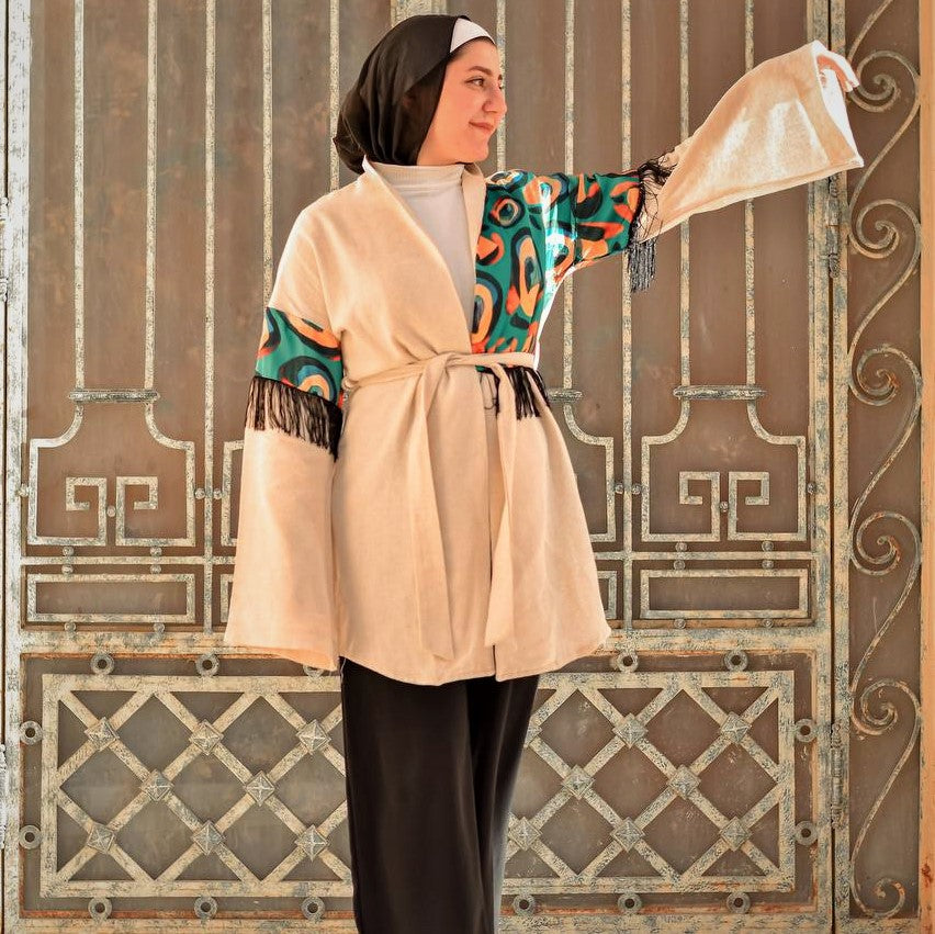 Fringe Cardigan with belt - EMY & ROSE Boutique