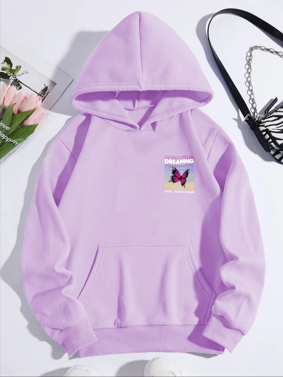 OZ Printed Batterfly Hoodie - EMY & ROSE Boutique