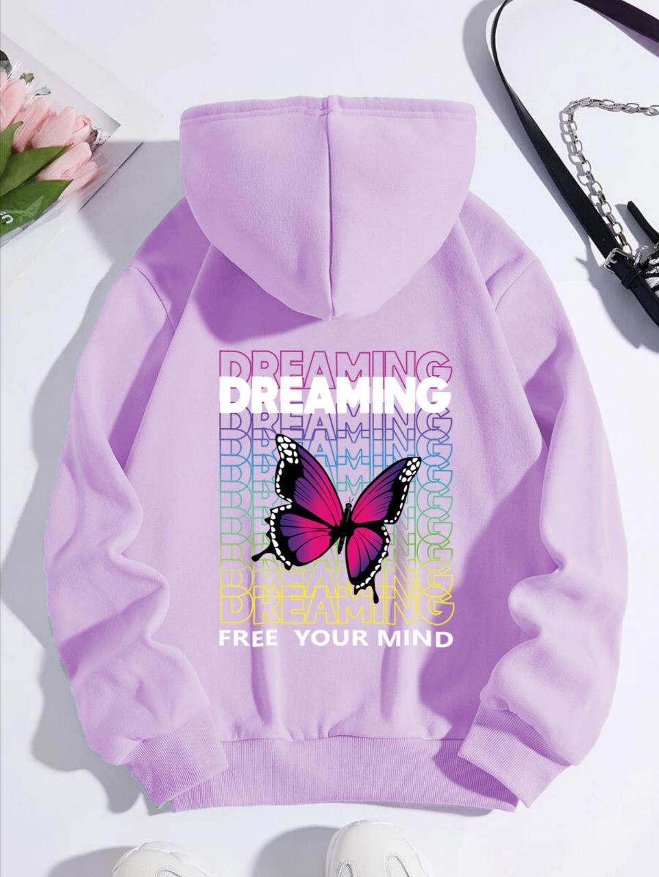OZ Printed Batterfly Hoodie - EMY & ROSE Boutique