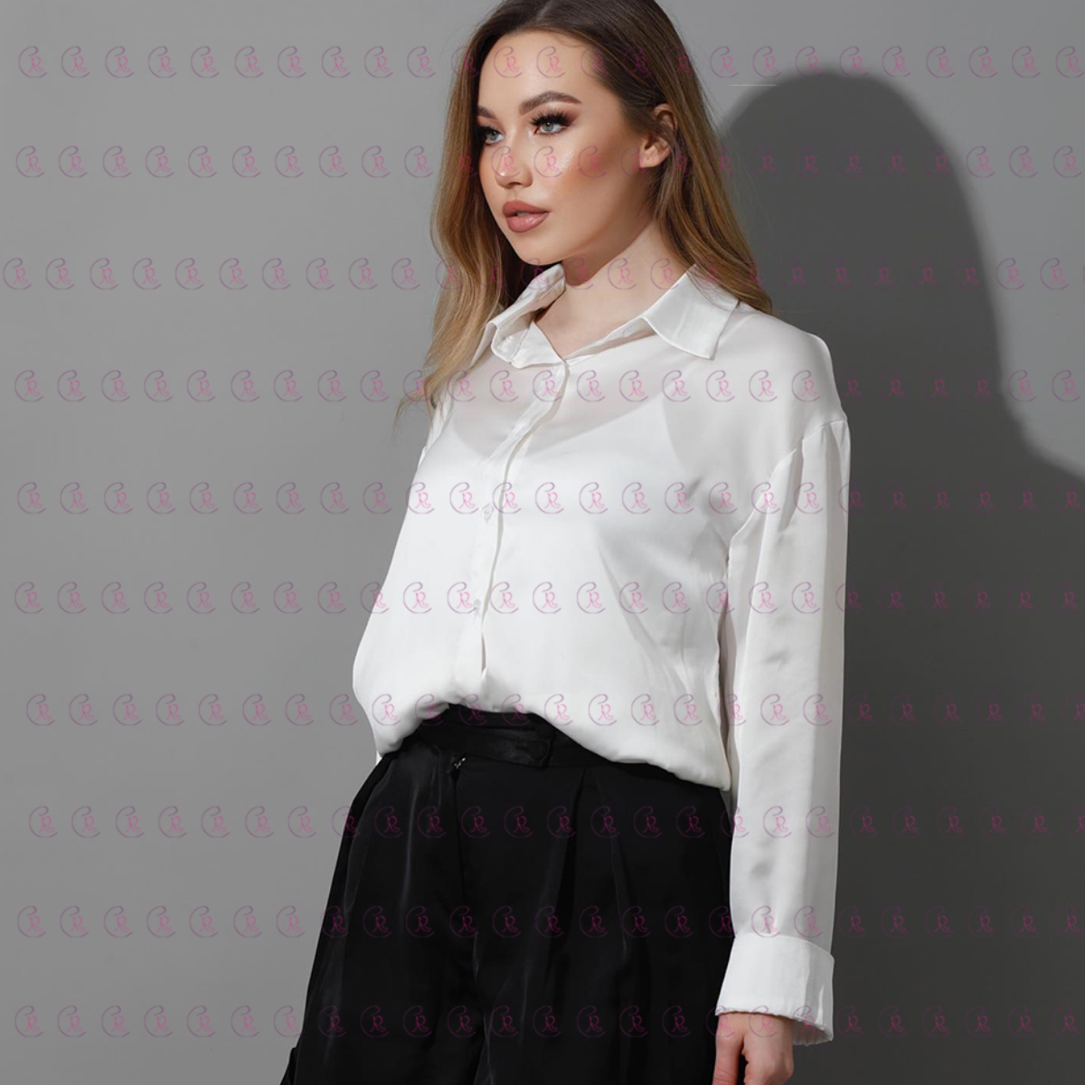 Oversized Satin Blouse - EMY & ROSE Boutique